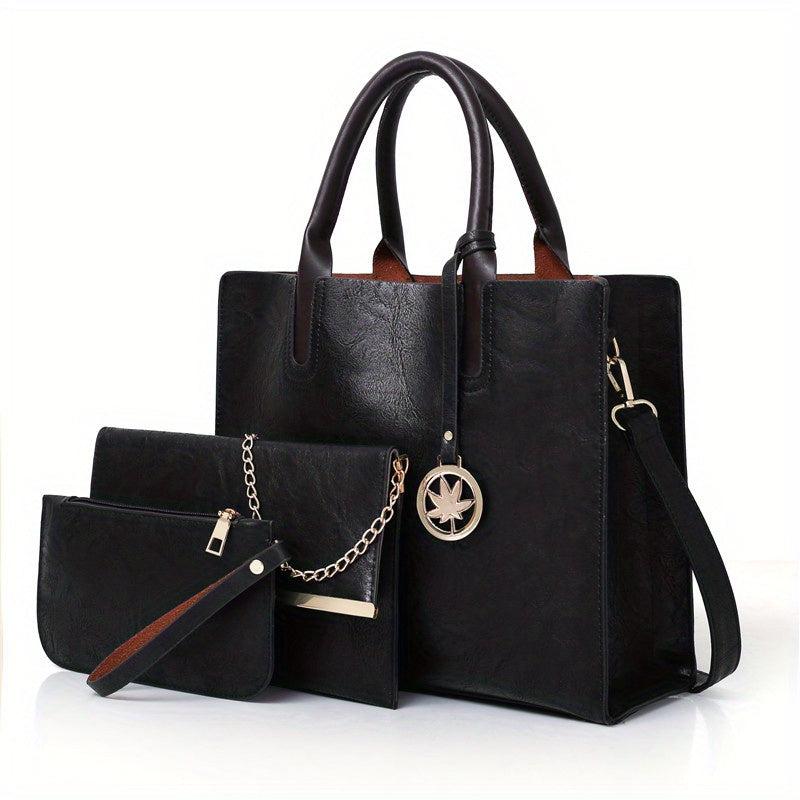 Women's Classic Tote Bag Sets Work Solid Bags