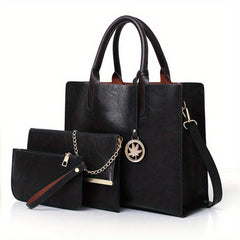 Women's Classic Tote Bag Sets Work Solid Bags