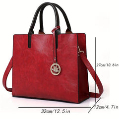 Women's Classic Tote Bag Sets Work Solid Bags