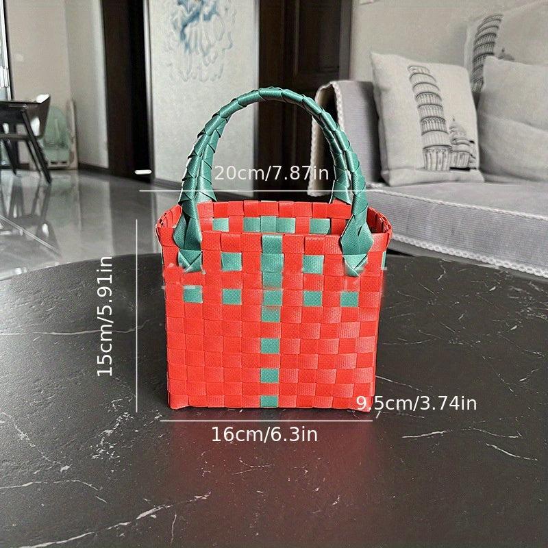 Large Straw Woven Beach Tote Bag Handbag