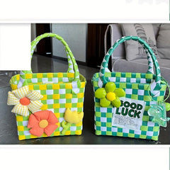 Large Straw Woven Beach Tote Bag Handbag