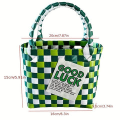 Large Straw Woven Beach Tote Bag Handbag