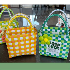 Large Straw Woven Beach Tote Bag Handbag