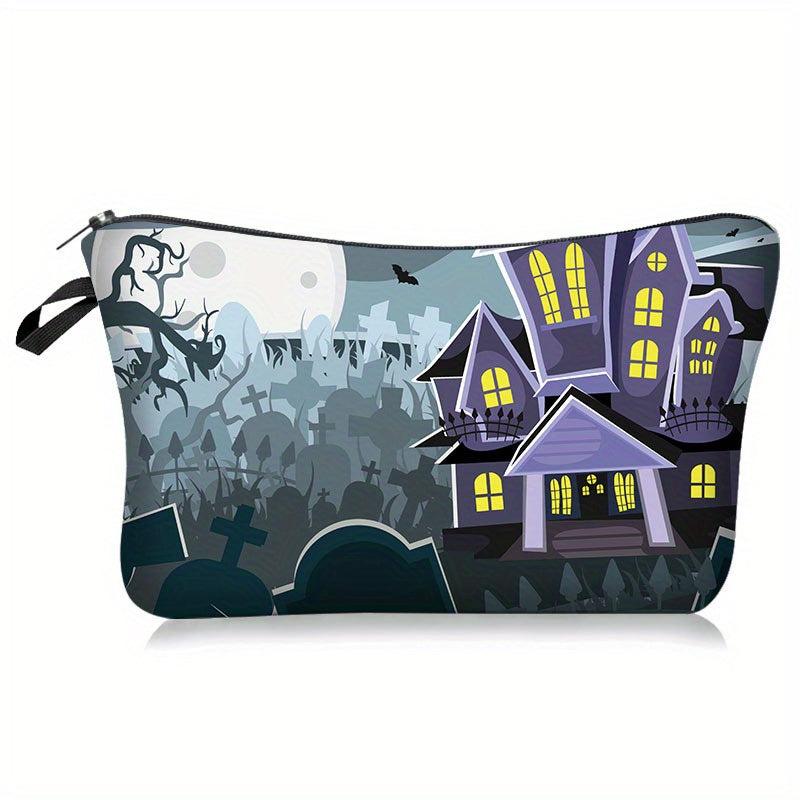 Halloween Print Makeup Bag Clutch Storage Cosmetic Bag