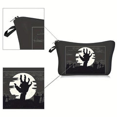 Halloween Print Makeup Bag Clutch Storage Cosmetic Bag