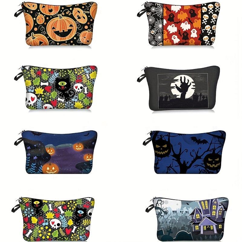 Halloween Print Makeup Bag Clutch Storage Cosmetic Bag