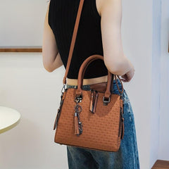 Geometric Tote Bag Set with Crossbody Bag & Card Holder