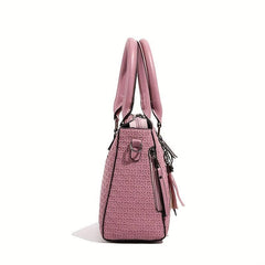 Geometric Tote Bag Set with Crossbody Bag & Card Holder