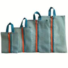 4Pcs Travel Storage Mesh Bags Waterproof Zipper File Bags For Toiletry