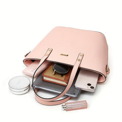 Classic Tote Bag & Shell Shaped Clutch Purse Set for Work