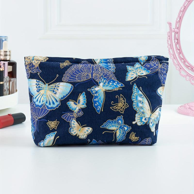 Butterfly Print Toilet Bag Large Capacity Cosmetic Bag Travel Storage Bag