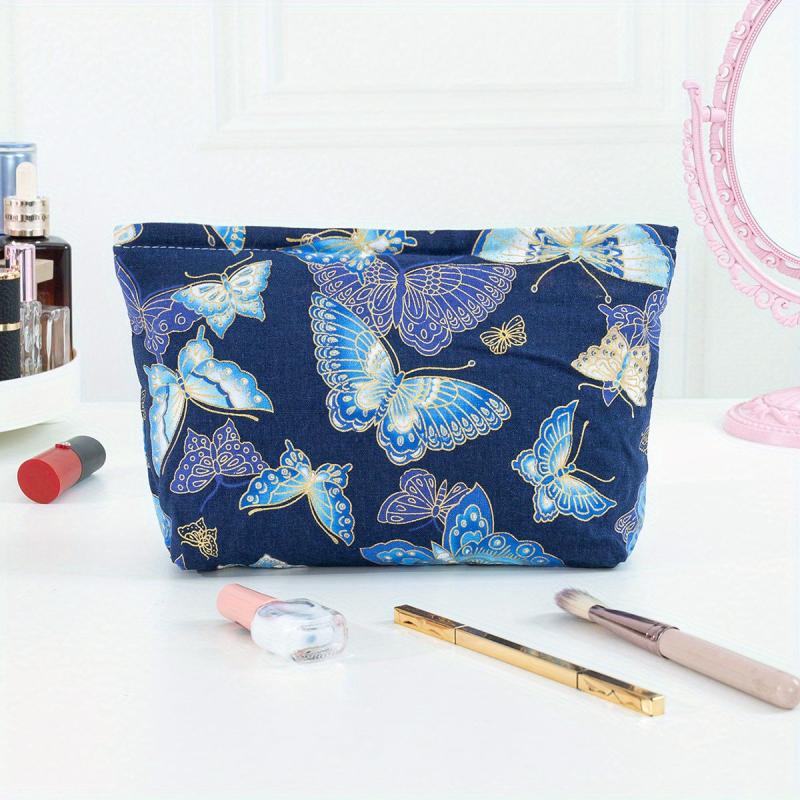 Butterfly Print Toilet Bag Large Capacity Cosmetic Bag Travel Storage Bag