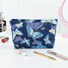 Butterfly Print Toilet Bag Large Capacity Cosmetic Bag Travel Storage Bag