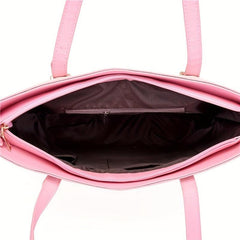 3 Pcs Colorblock Bag Set Stylish Tote Bag with Purses Women's Bags