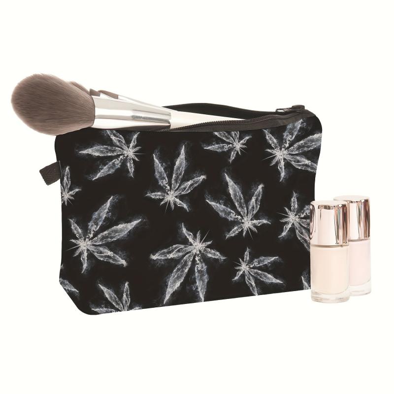 Leaf Print Cosmetics Bag Storage Travel Toiletry Bag