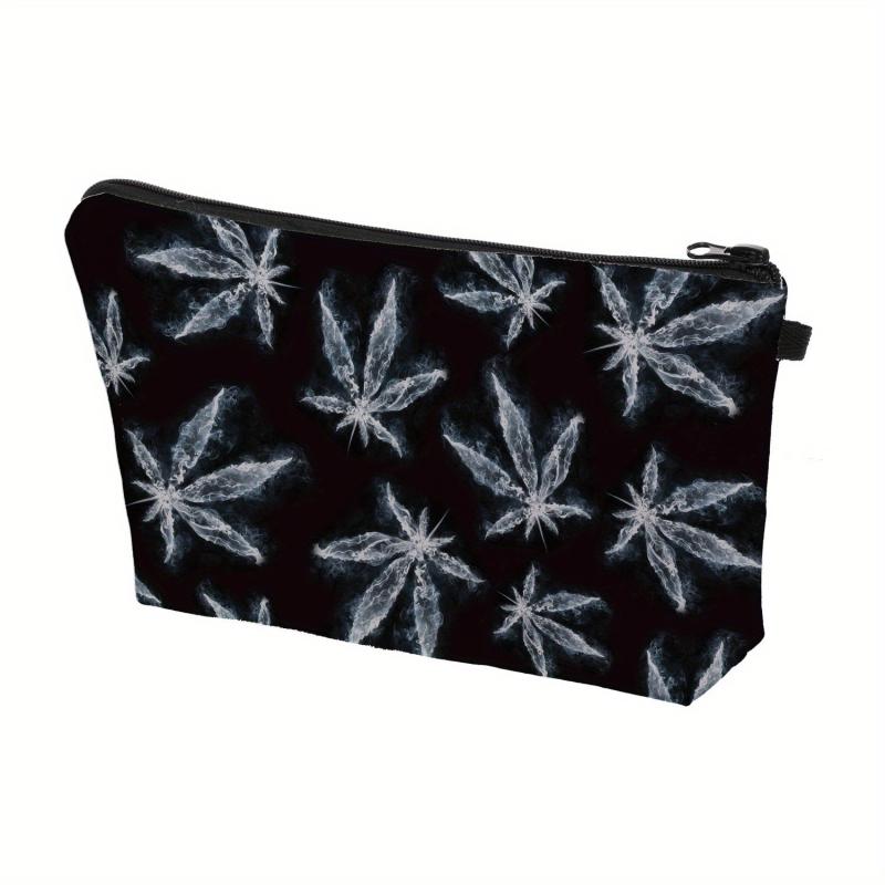 Leaf Print Cosmetics Bag Storage Travel Toiletry Bag