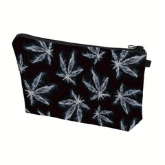 Leaf Print Cosmetics Bag Storage Travel Toiletry Bag