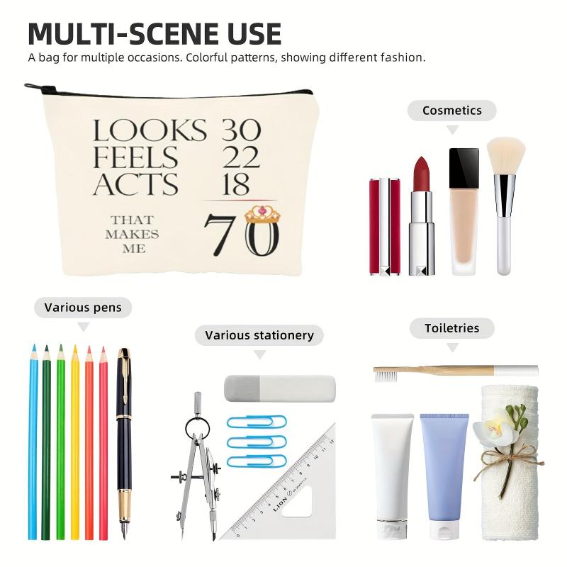 Cosmetic Bags 70th Birthday Makeup Bag Toiletry Bag Travel Skin Care Storage