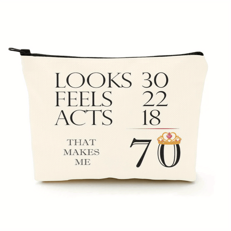 Cosmetic Bags 70th Birthday Makeup Bag Toiletry Bag Travel Skin Care Storage