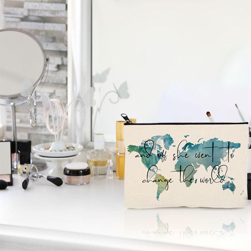 Change The World Graduation Gift Makeup Bag