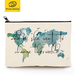Change The World Graduation Gift Makeup Bag
