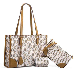 3pcs Women's Tote Bag Set Large Capacity Underarm & Crossbody Bags