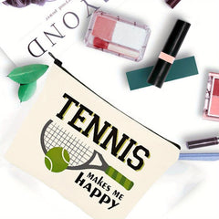 Tennis Element Pattern Cosmetic Bag for Women Men