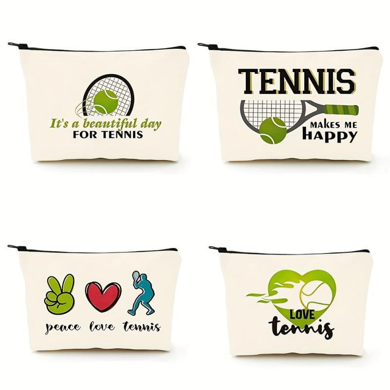 Tennis Element Pattern Cosmetic Bag for Women Men