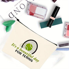 Tennis Element Pattern Cosmetic Bag for Women Men