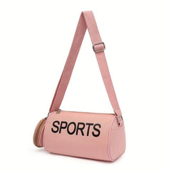 Sports Crossbody Cylinder Bag Canvas Lightweight Shoulder Bag