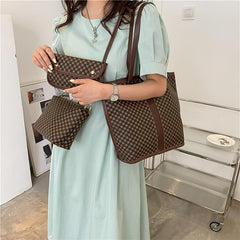 Vintage Shoulder Bag Set Women's Handbag & Crossbody Purse