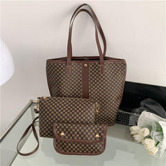 Vintage Shoulder Bag Set Women's Handbag & Crossbody Purse