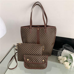 Vintage Shoulder Bag Set Women's Handbag & Crossbody Purse