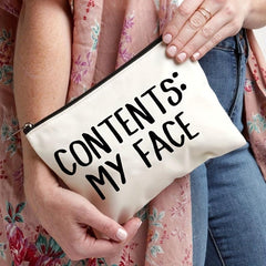 My Face Pattern Cosmetic Bag for Wife, Toiletry Bag for Short Trips