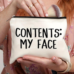 My Face Pattern Cosmetic Bag for Wife, Toiletry Bag for Short Trips