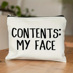 My Face Pattern Cosmetic Bag for Wife, Toiletry Bag for Short Trips