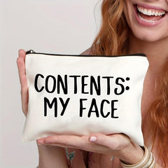 My Face Pattern Cosmetic Bag for Wife, Toiletry Bag for Short Trips