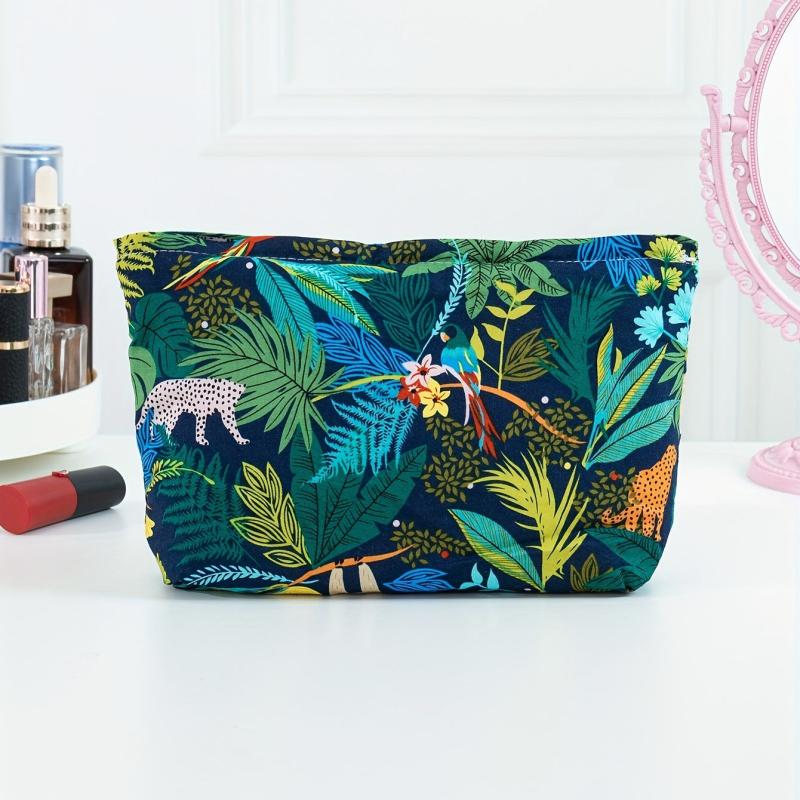 Forest Animal Print Toiletry Bag Handbag Travel Storage Bag