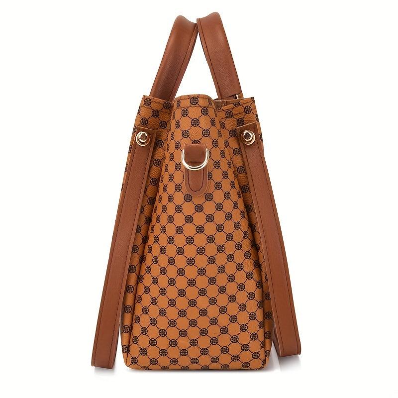 Retro Shoulder Bag Set PU Women's Handbag Stylish Crossbody