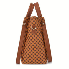 Retro Shoulder Bag Set PU Women's Handbag Stylish Crossbody