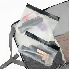 M L Frosted Portable Cosmetic Bag Waterproof Travel Toiletry Bag