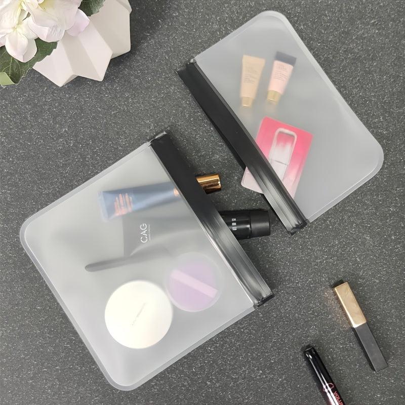 M L Frosted Portable Cosmetic Bag Waterproof Travel Toiletry Bag