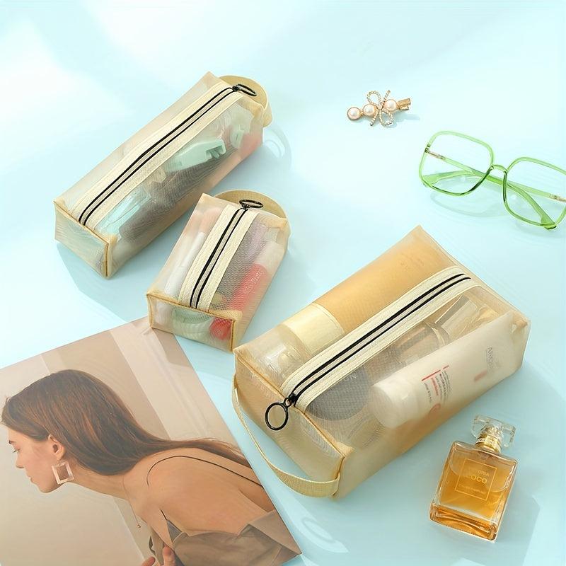 Mesh Cosmetics Bag Portable Travel Storage Toiletry Bag