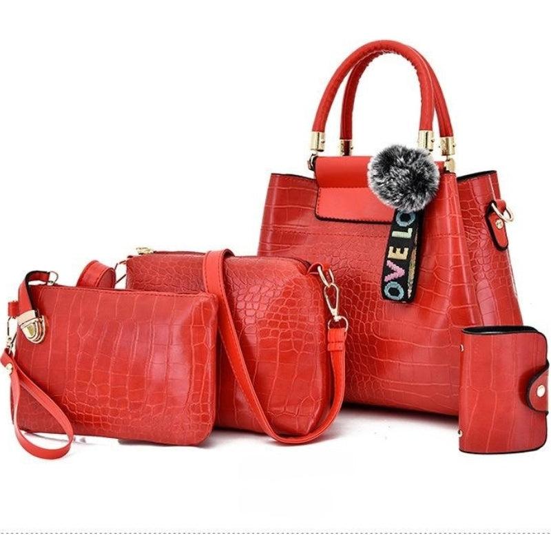4 Pcs Classic Bag Sets with Crossbody Bag & Clutch Wallet