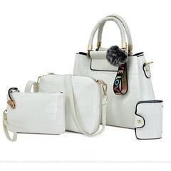 4 Pcs Classic Bag Sets with Crossbody Bag & Clutch Wallet
