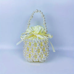 Colorful Beaded Drawstring Bucket Bag & Coin Purse