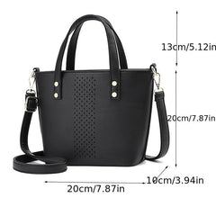 3 Pcs Solid Bag Sets Tote Satchel Clutch For Work