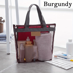 Transparent Mesh Bag Storage Bag Portable Travel Beach Bag Outdoor Wash Bag