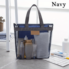 Transparent Mesh Bag Storage Bag Portable Travel Beach Bag Outdoor Wash Bag