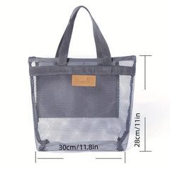 Transparent Mesh Bag Storage Bag Portable Travel Beach Bag Outdoor Wash Bag
